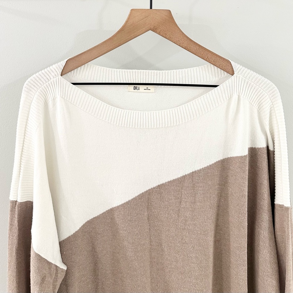 OVLA Color Block Sweater Size 2X - Picture 4 of 7
